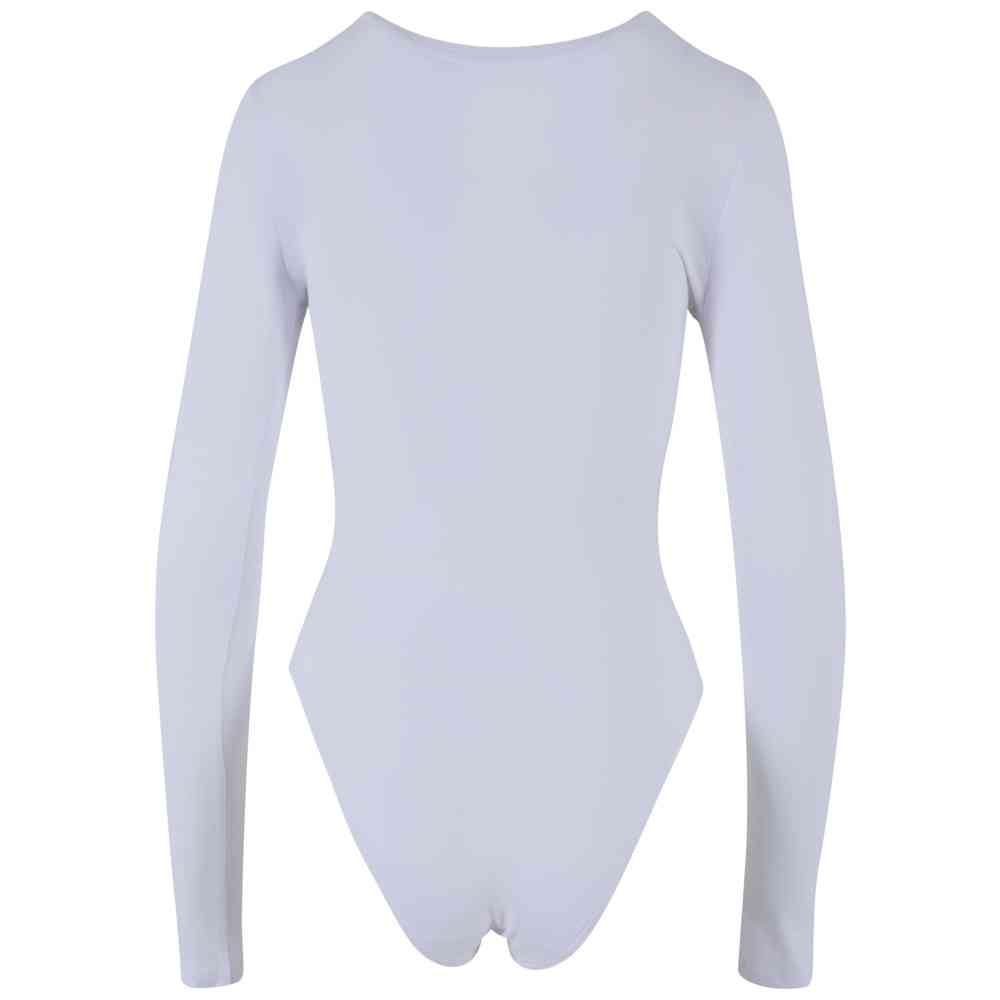 Urban Classics - Stretch Jersey Longsleeve Bodysuit - Blanc